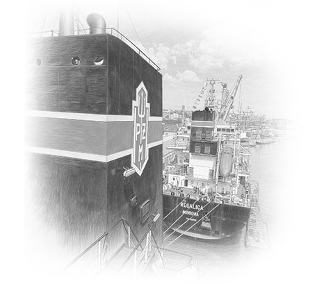 rysunek statku PŻM w stoczni