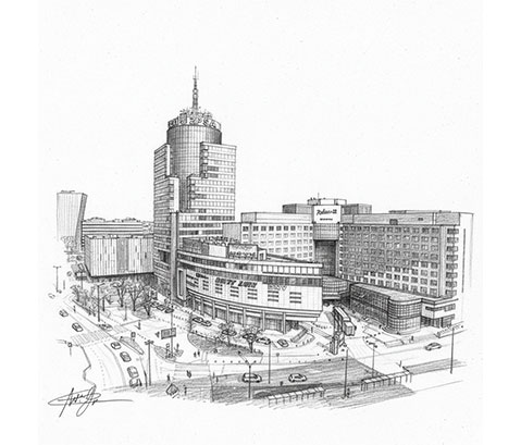 Rysunek budynku PŻM